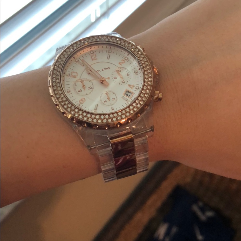 Michael Kors Ritz pavé two-tone watch